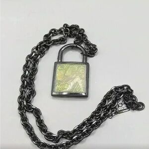 Baublebar Silver Abalone Lock Necklace